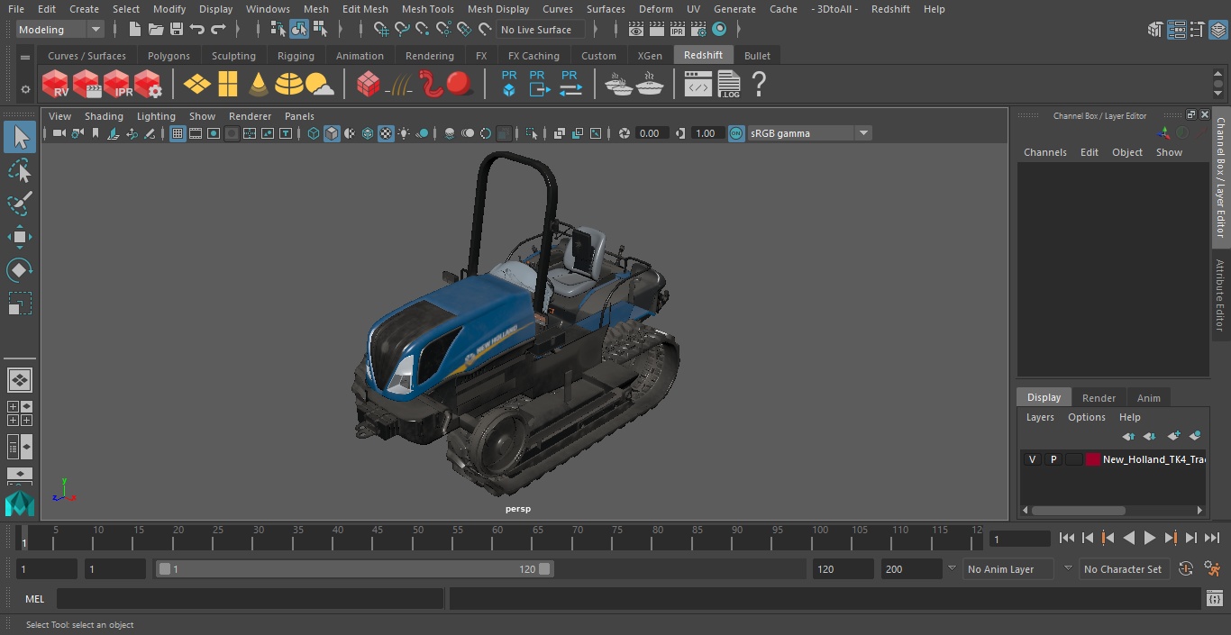 New Holland TK4 Tracked Tractor Dirty 3D