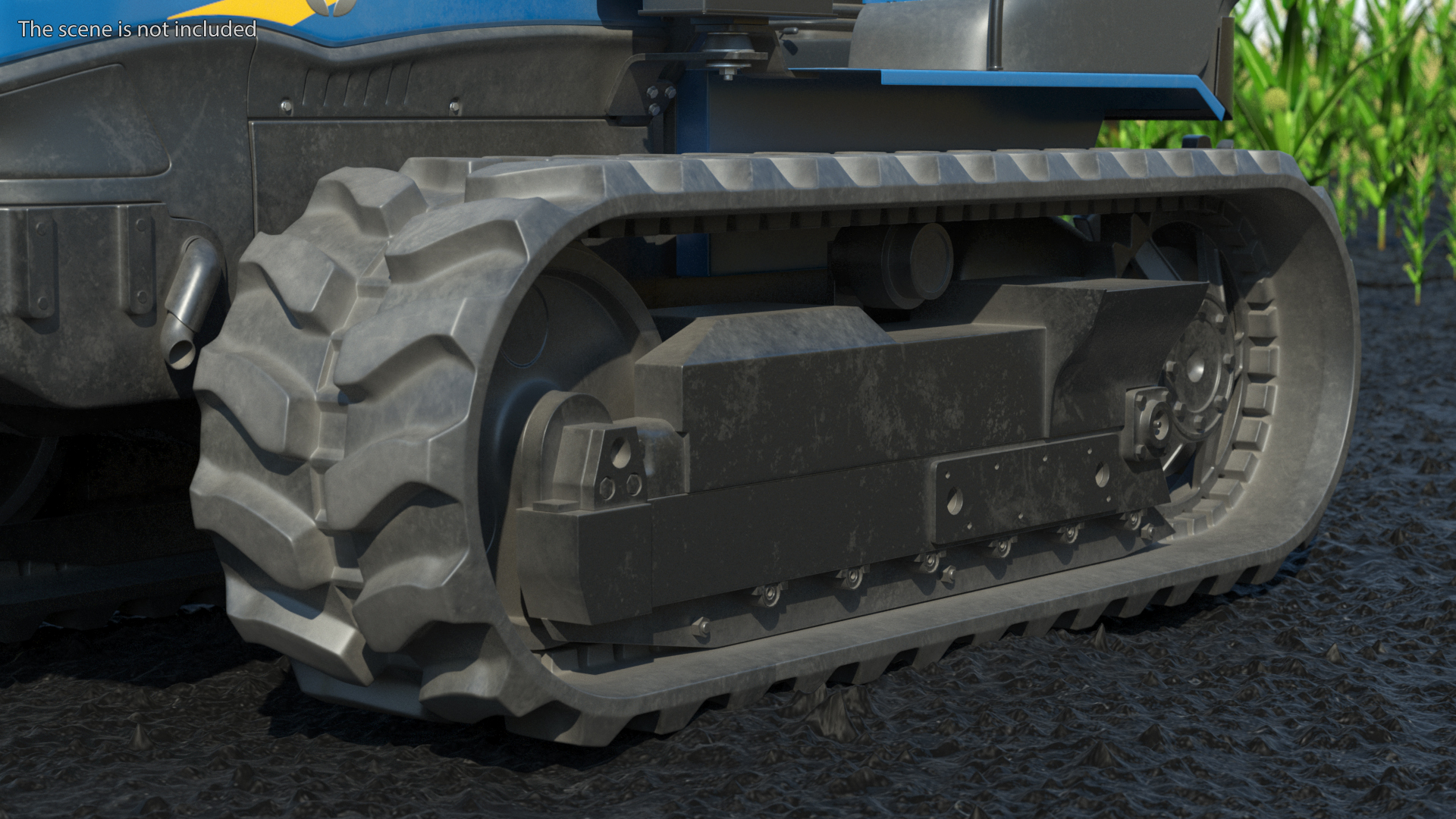 New Holland TK4 Tracked Tractor Dirty 3D