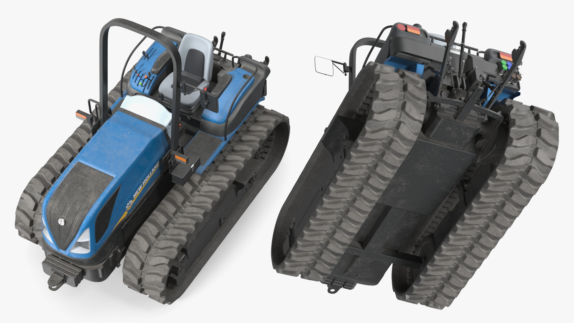 New Holland TK4 Tracked Tractor Dirty 3D