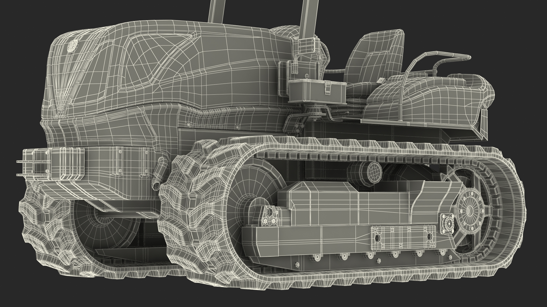 New Holland TK4 Tracked Tractor Dirty 3D