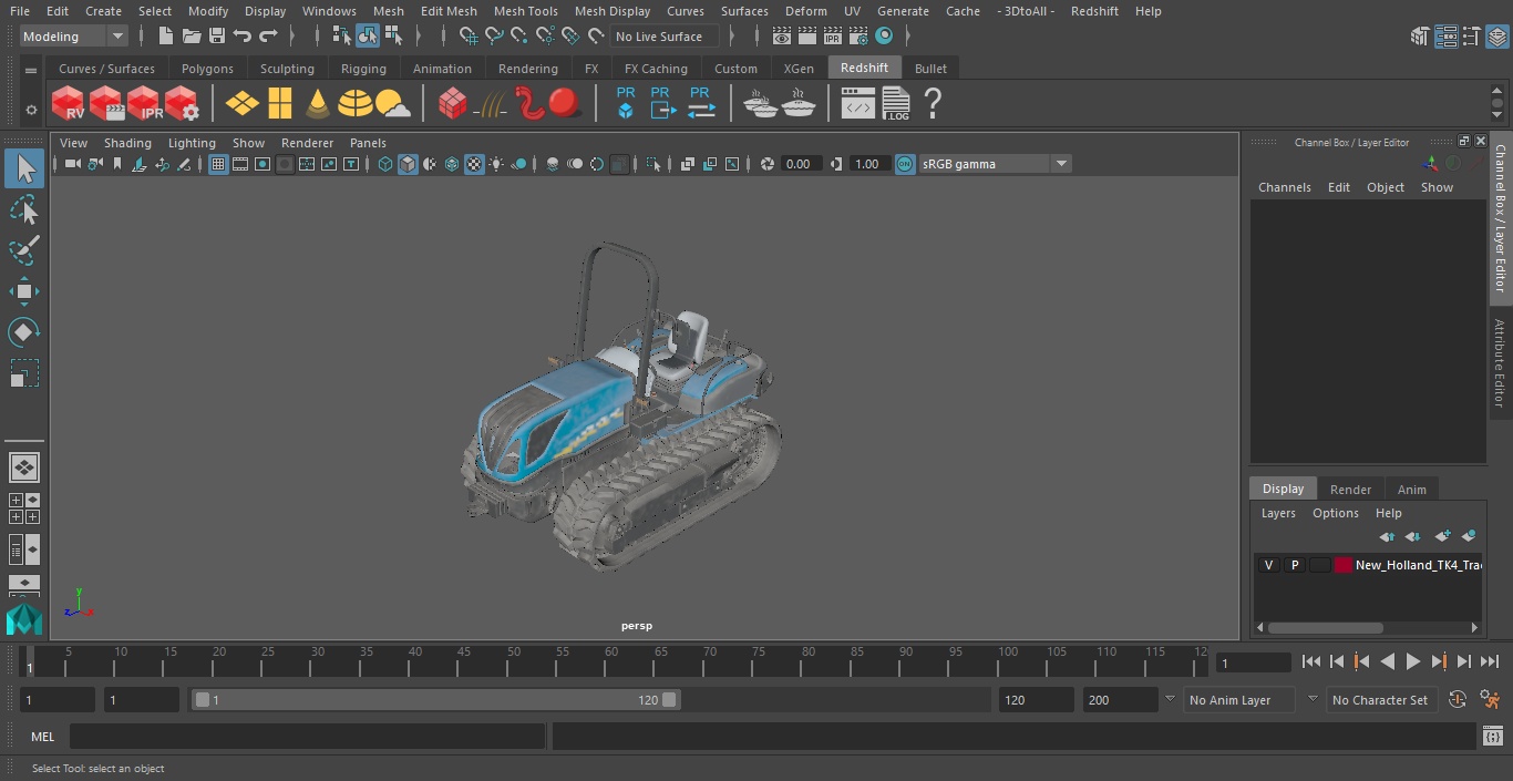 New Holland TK4 Tracked Tractor Dirty 3D