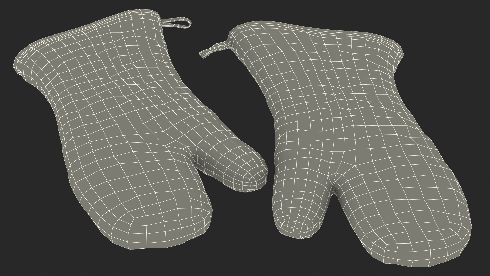Oven Mitt Gray 3D model