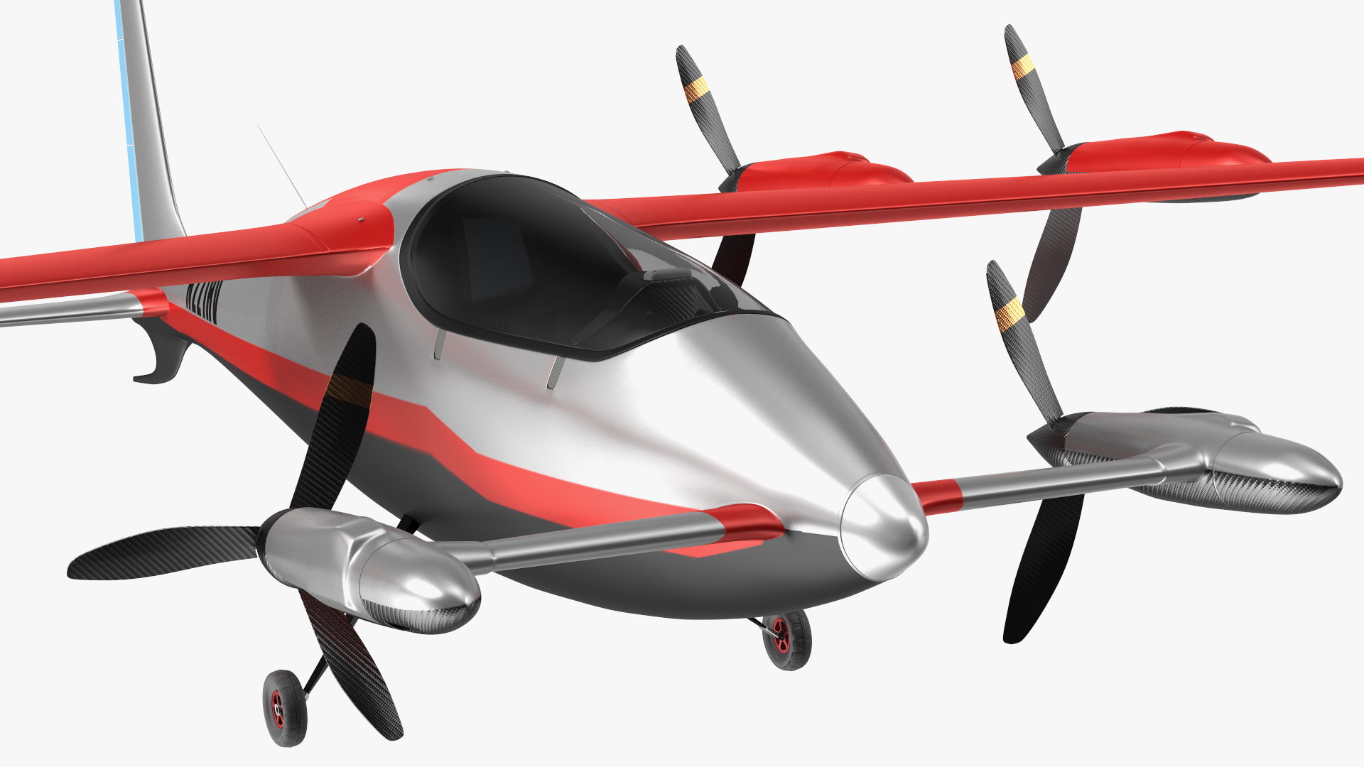 Kittyhawk Self Flying Taxi Red Rigged 3D