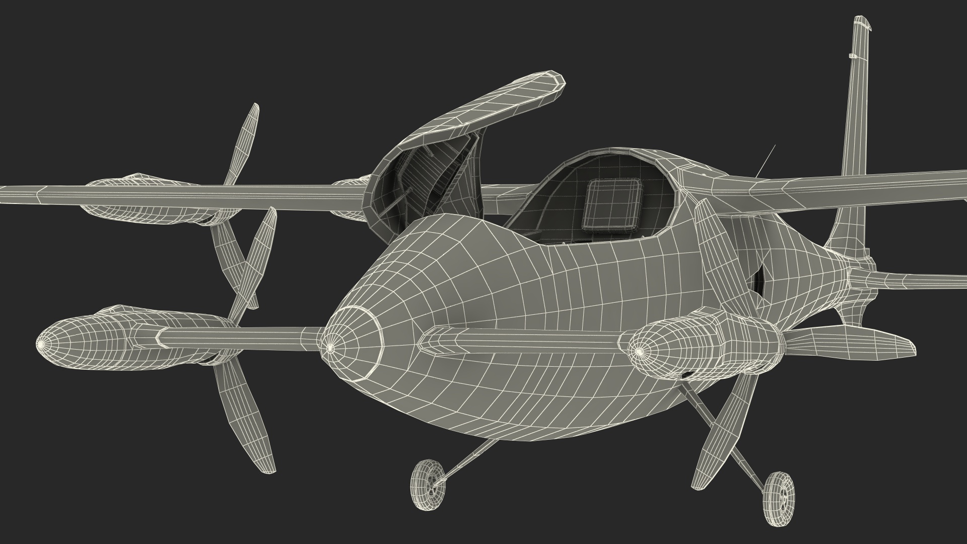 Kittyhawk Self Flying Taxi Red Rigged 3D