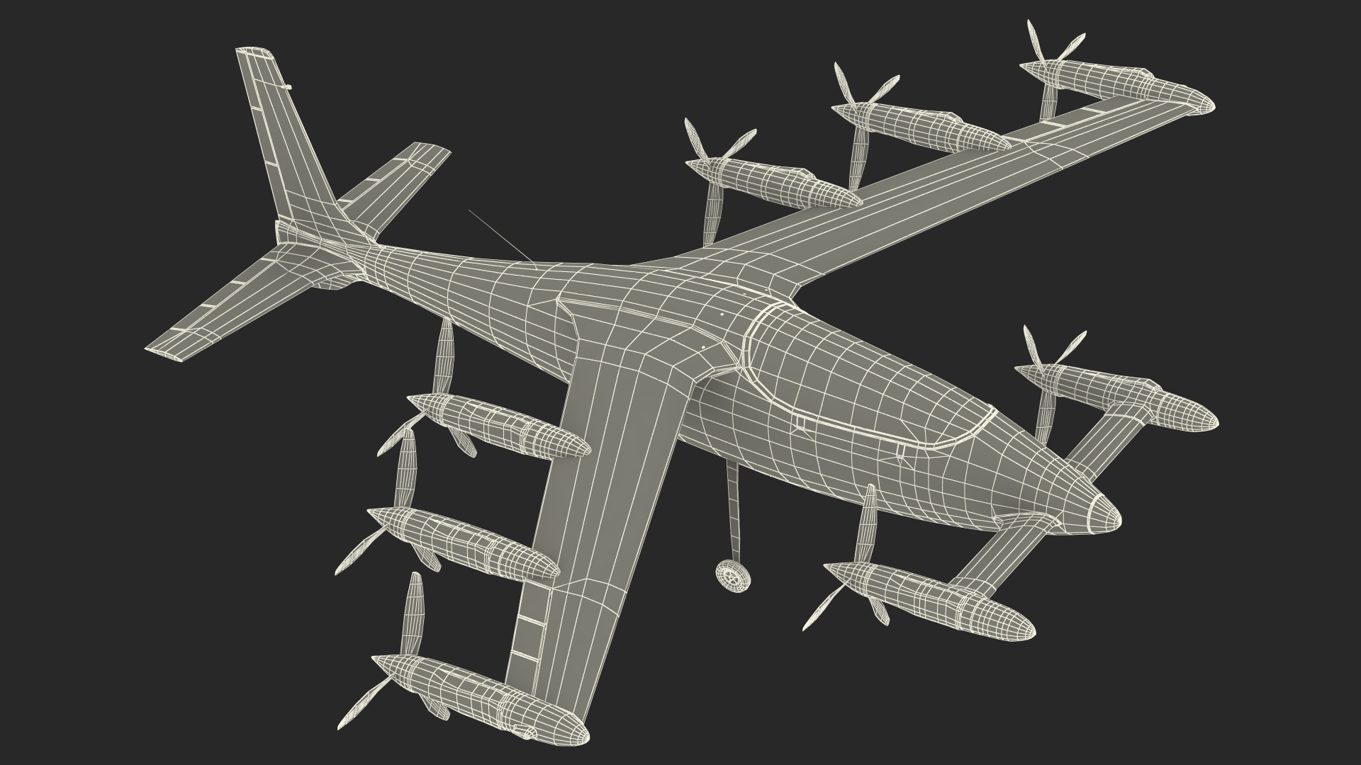 Kittyhawk Self Flying Taxi Red Rigged 3D