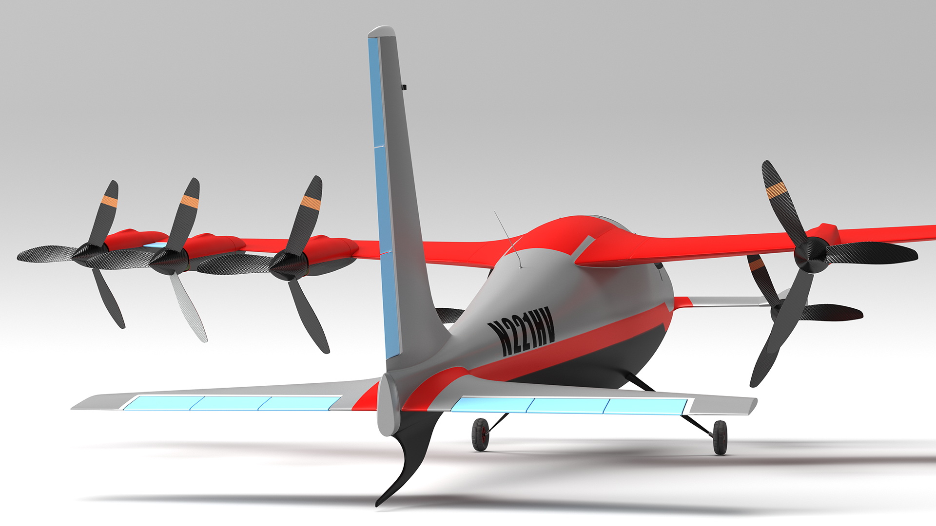 Kittyhawk Self Flying Taxi Red Rigged 3D