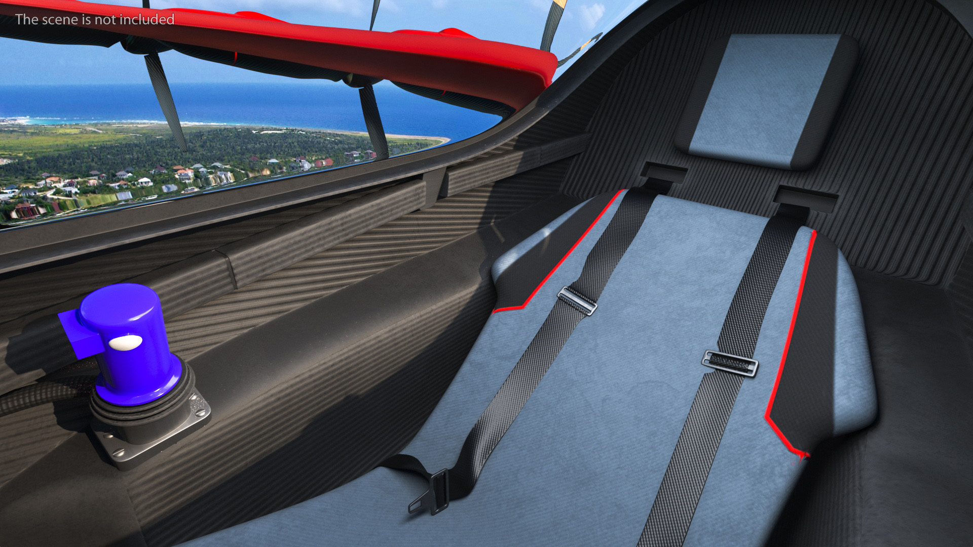 Kittyhawk Self Flying Taxi Red Rigged 3D