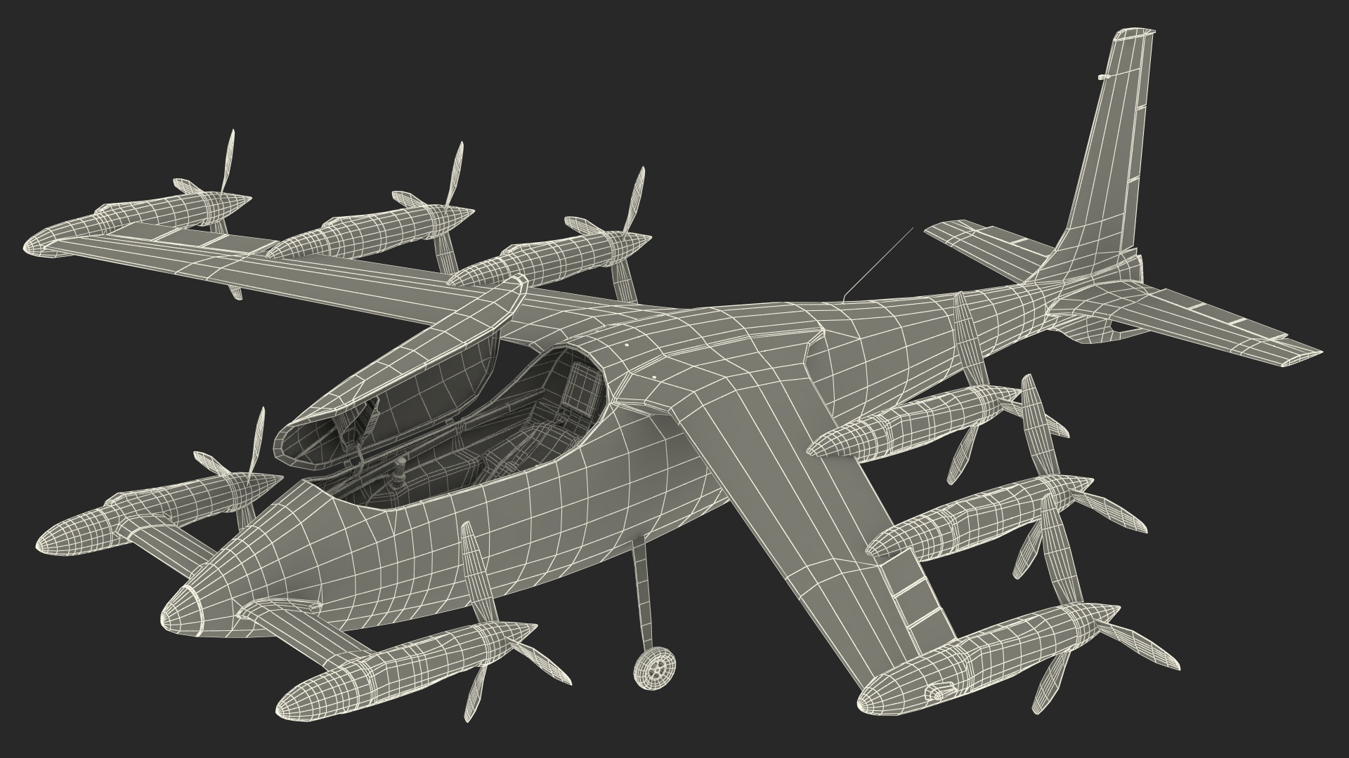 Kittyhawk Self Flying Taxi Red Rigged 3D