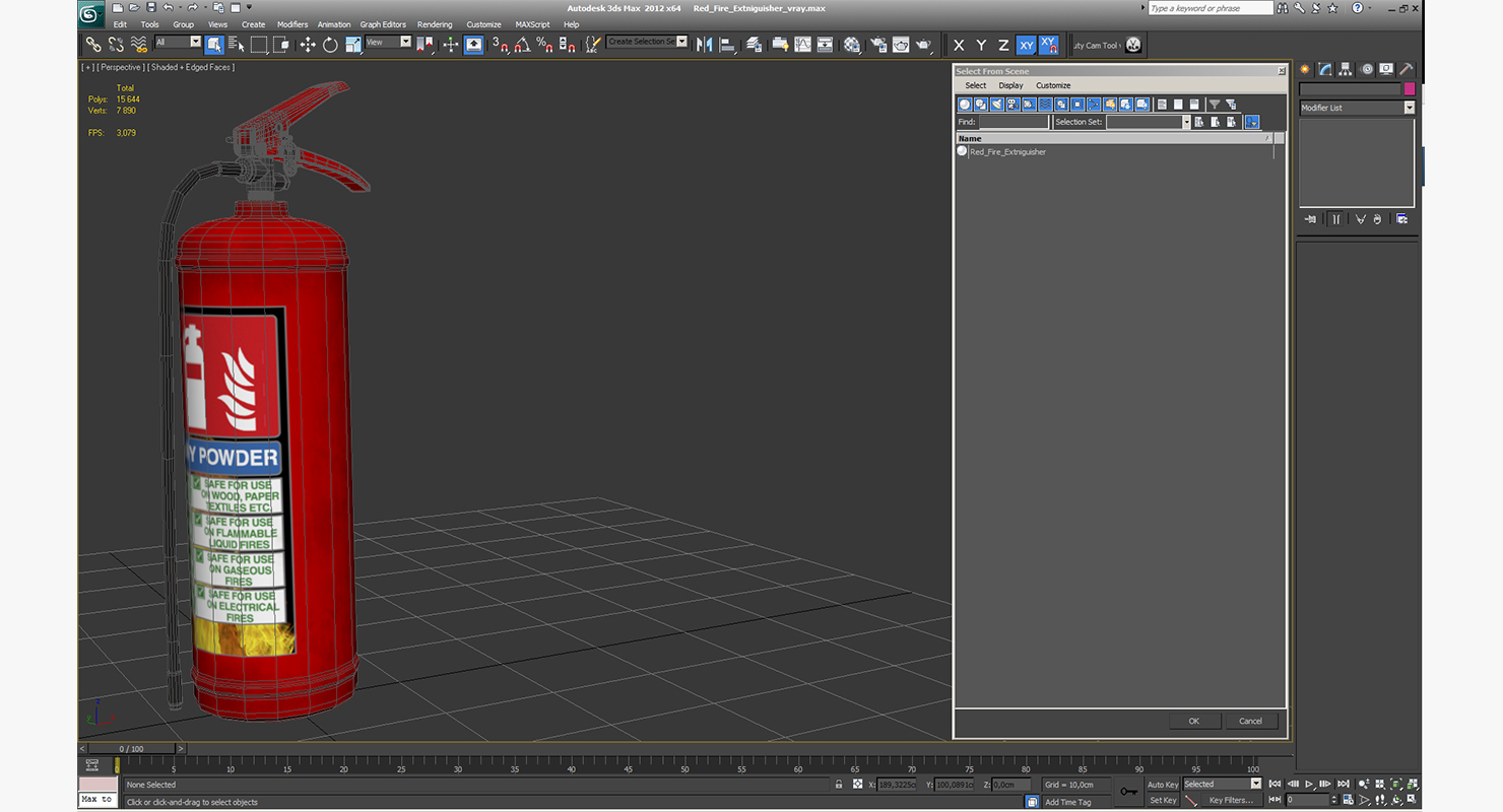 3D Red Fire Extniguisher