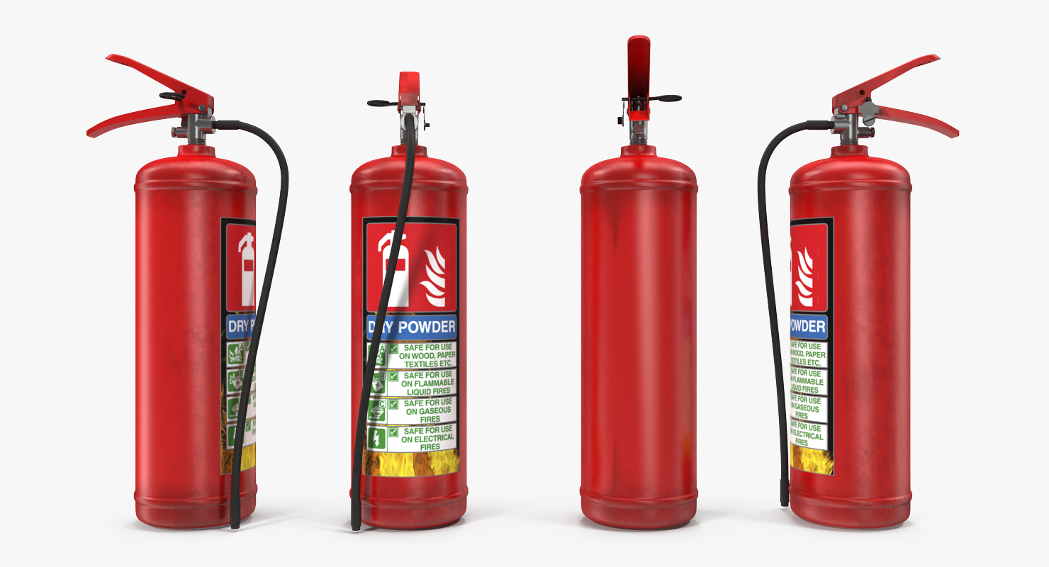 3D Red Fire Extniguisher