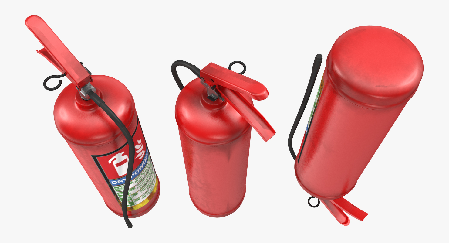 3D Red Fire Extniguisher