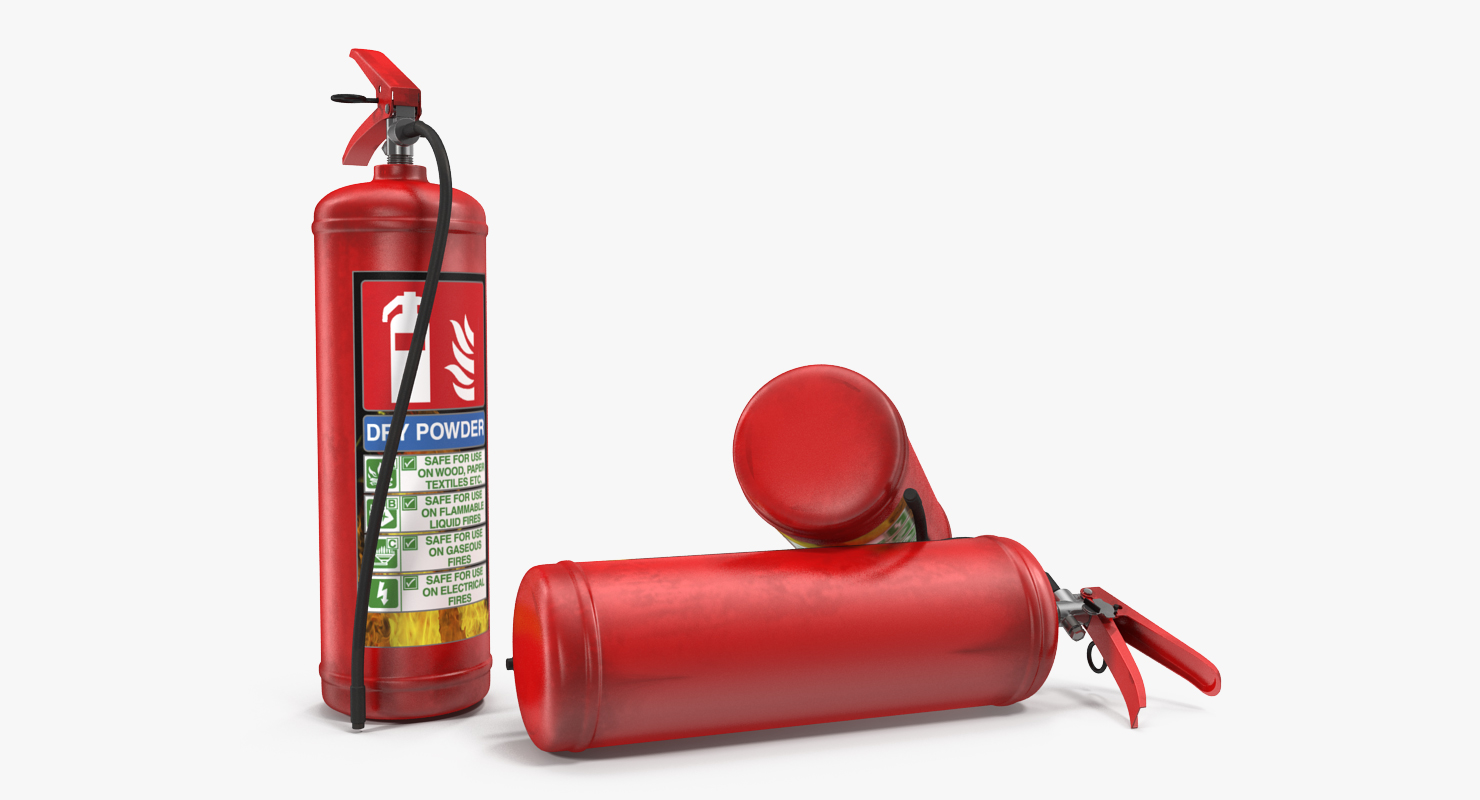 3D Red Fire Extniguisher