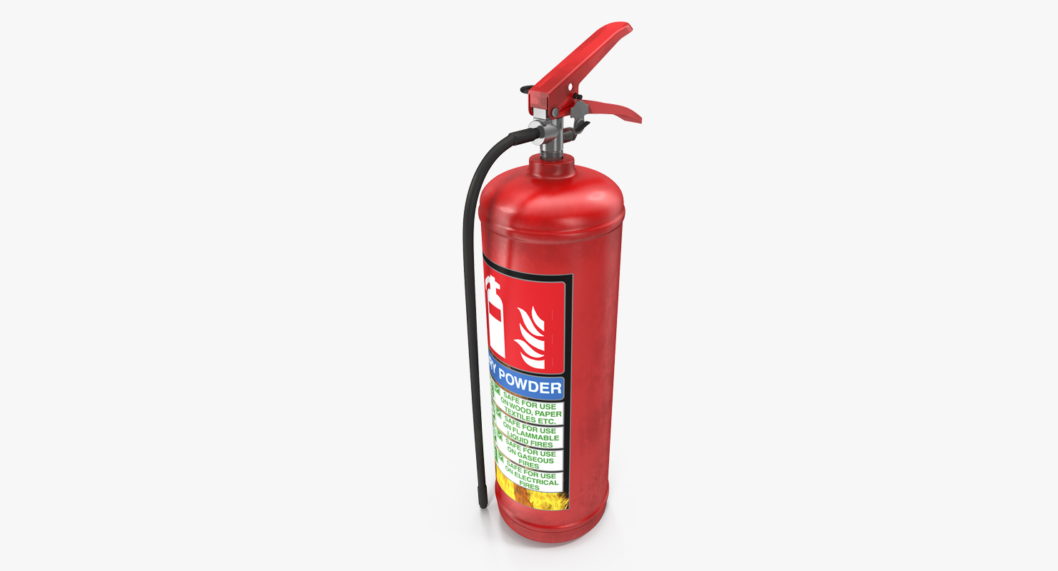 3D Red Fire Extniguisher