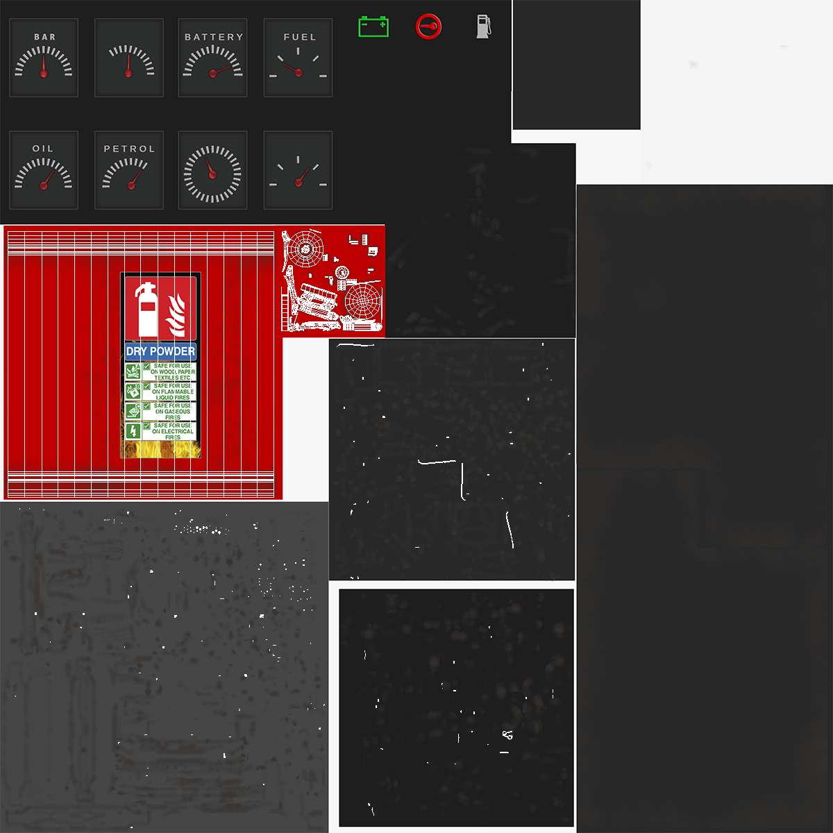 3D Red Fire Extniguisher