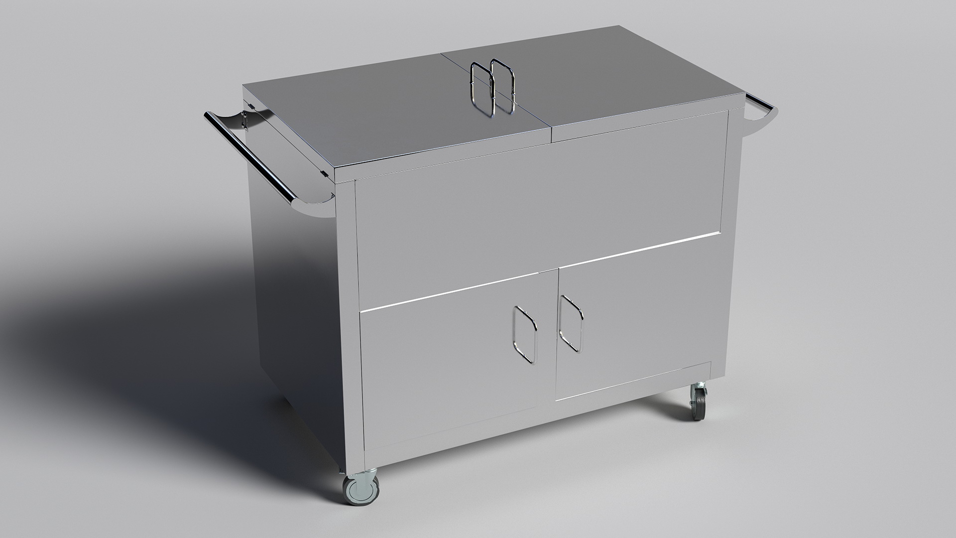 3D model Stainless Steel Case Cart
