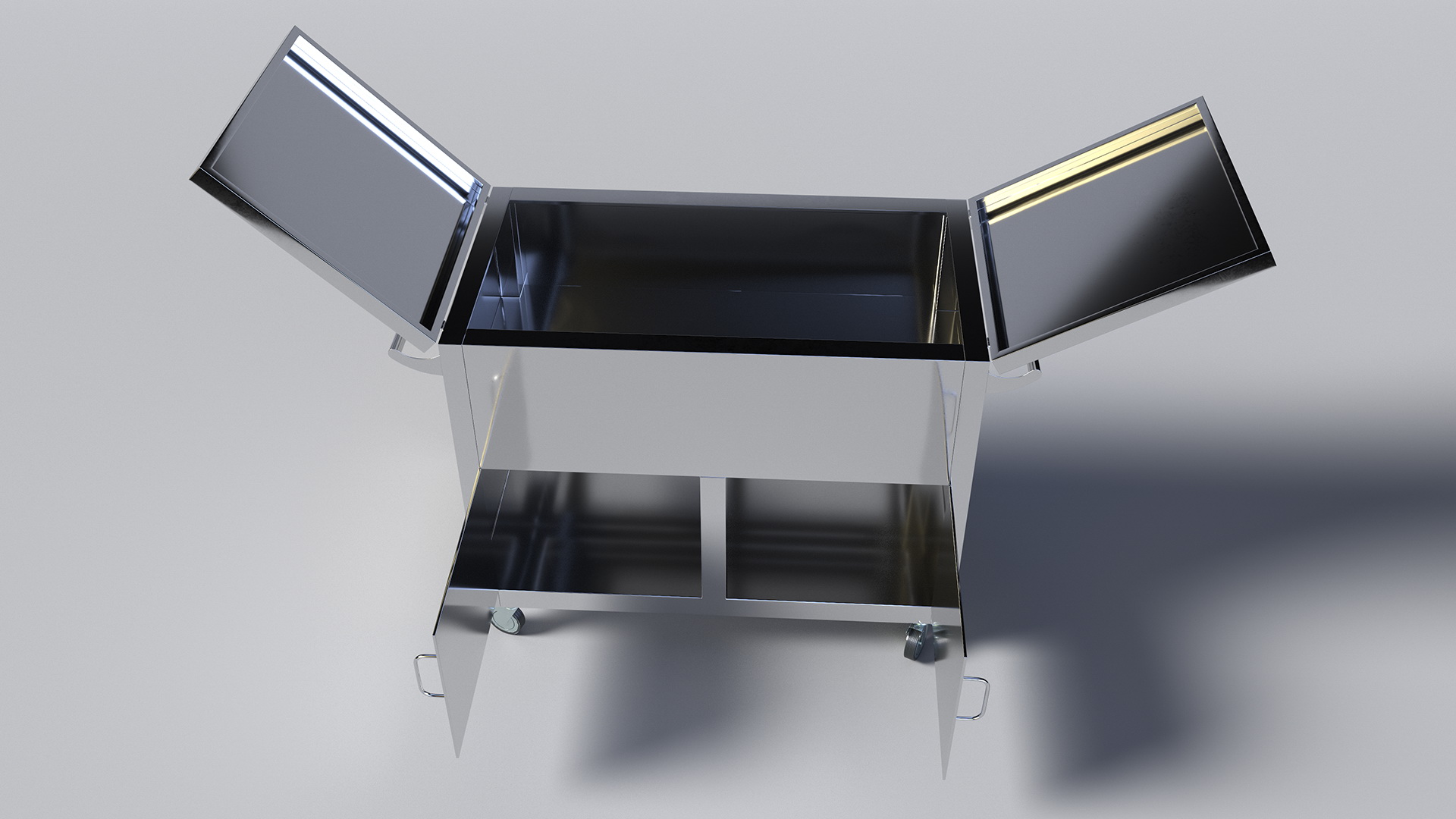 3D model Stainless Steel Case Cart