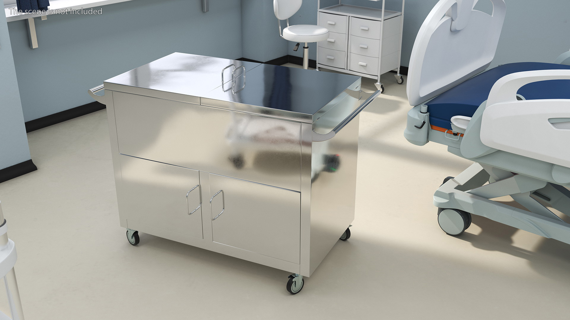 3D model Stainless Steel Case Cart