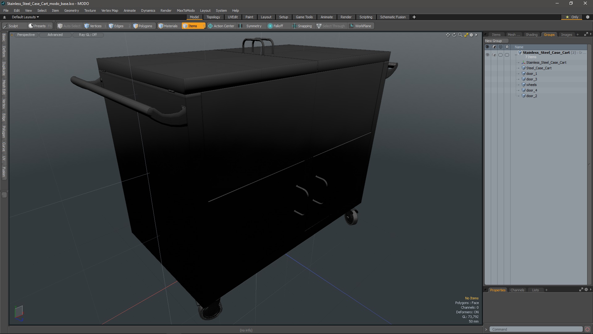 3D model Stainless Steel Case Cart