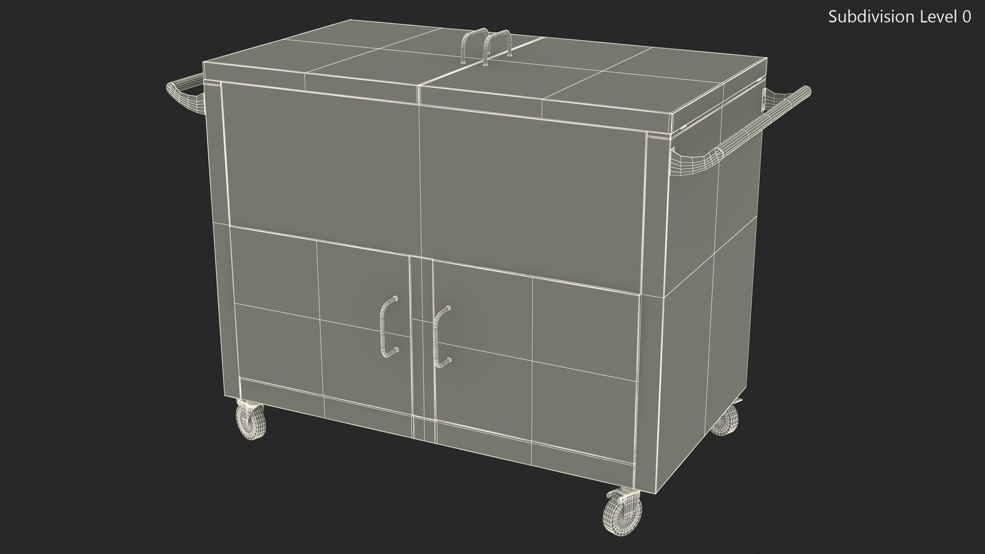 3D model Stainless Steel Case Cart
