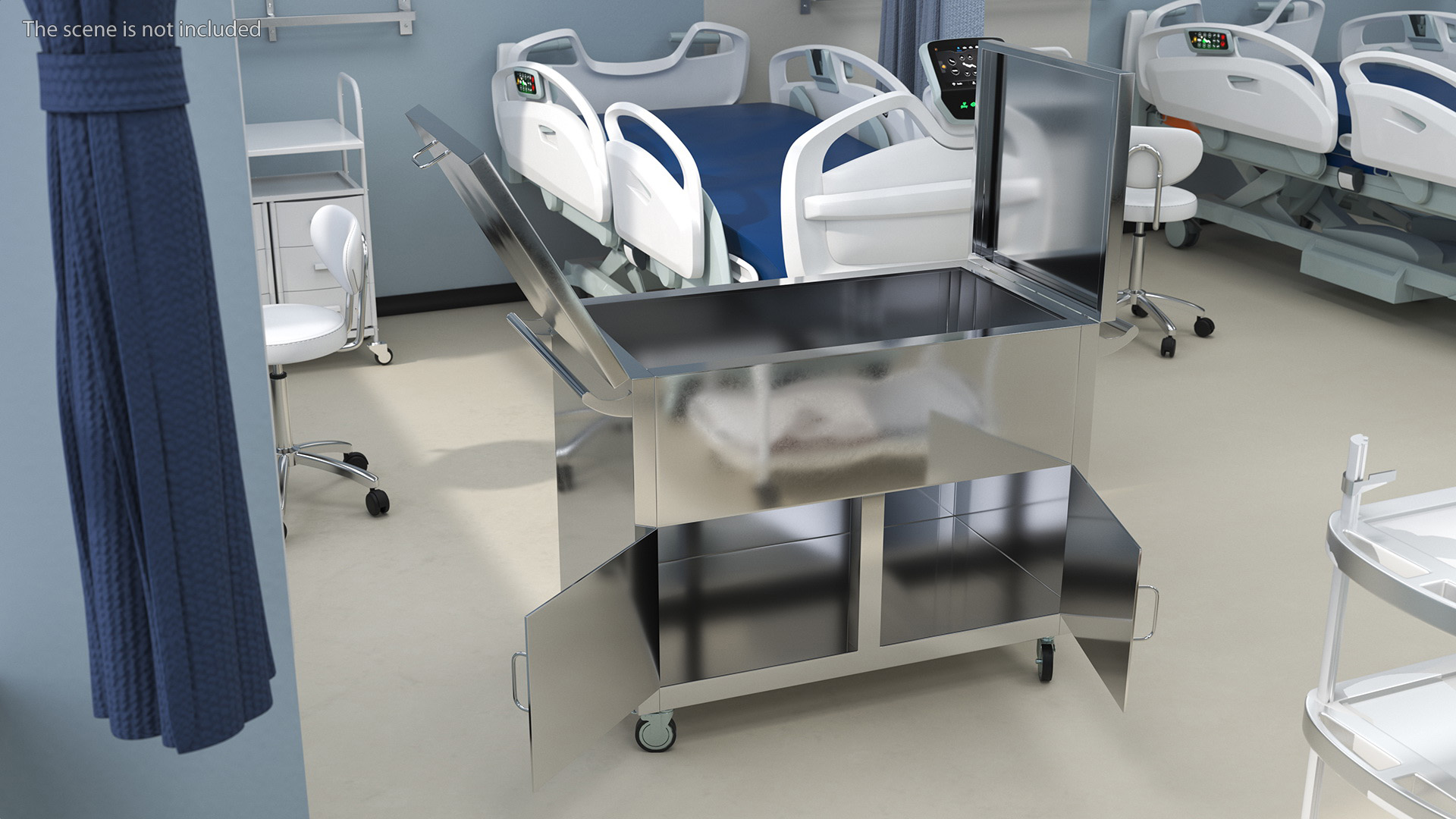 3D model Stainless Steel Case Cart