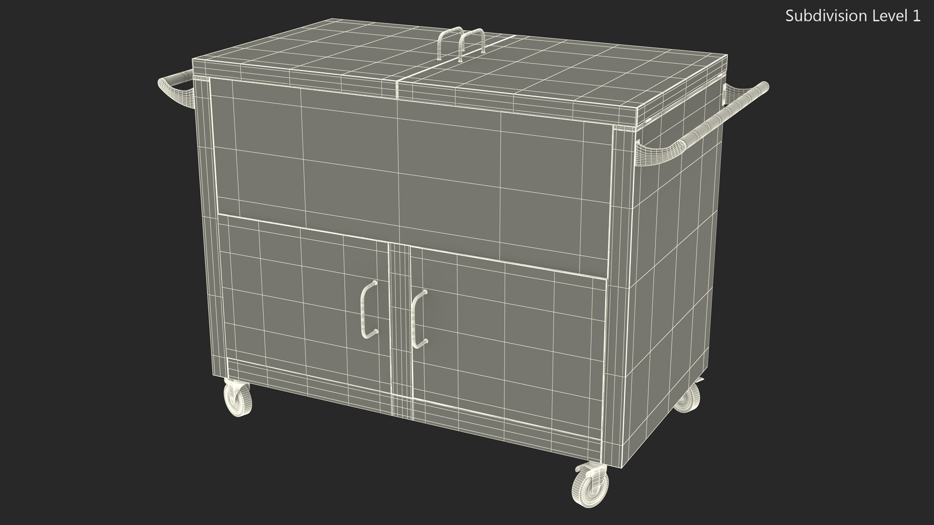 3D model Stainless Steel Case Cart