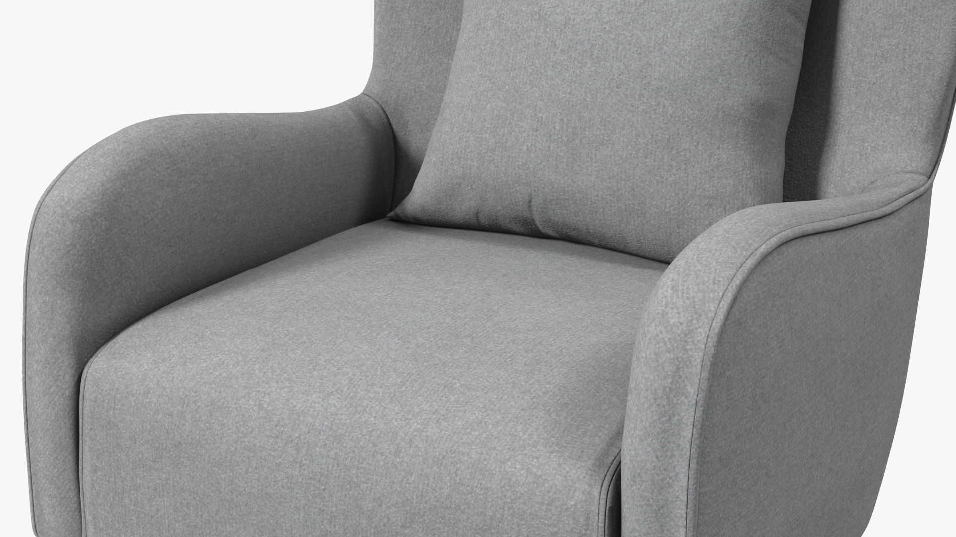 3D Curved Arm Accent Chair Gray model