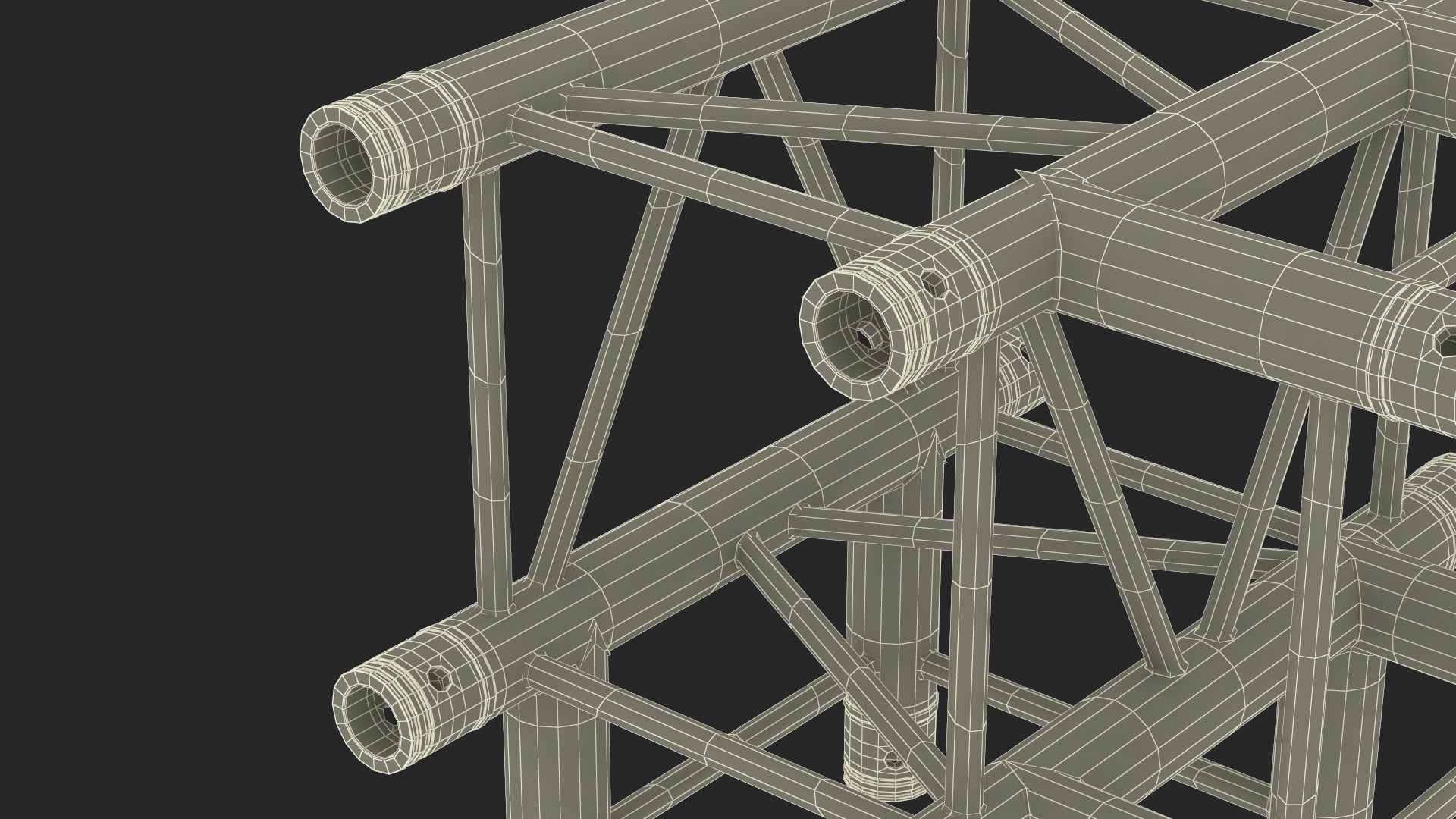 3D Construction Square Truss Modular model