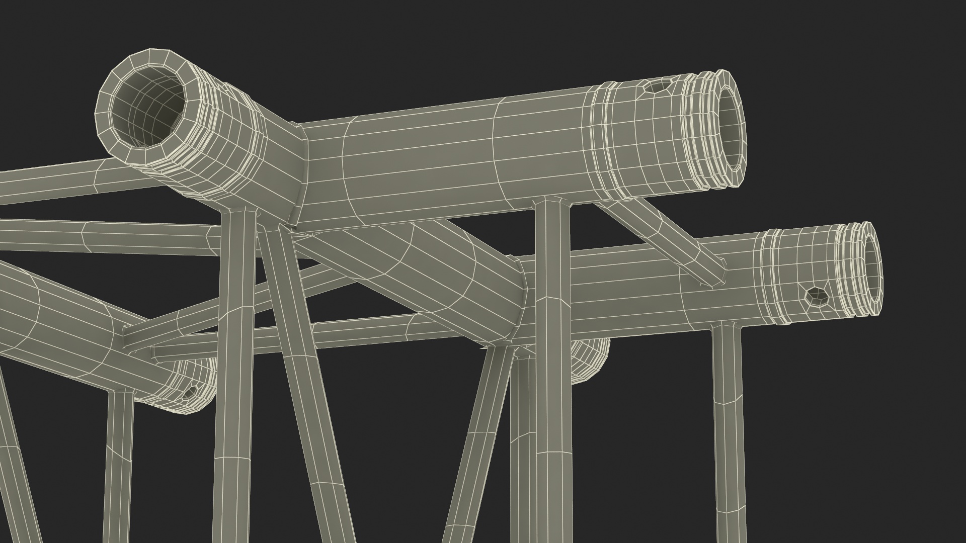 3D Construction Square Truss Modular model