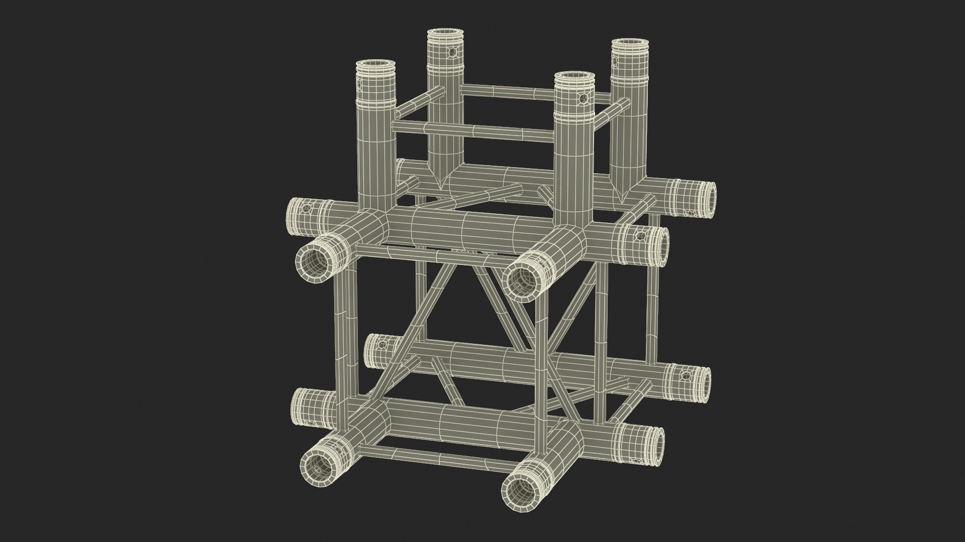 3D Construction Square Truss Modular model