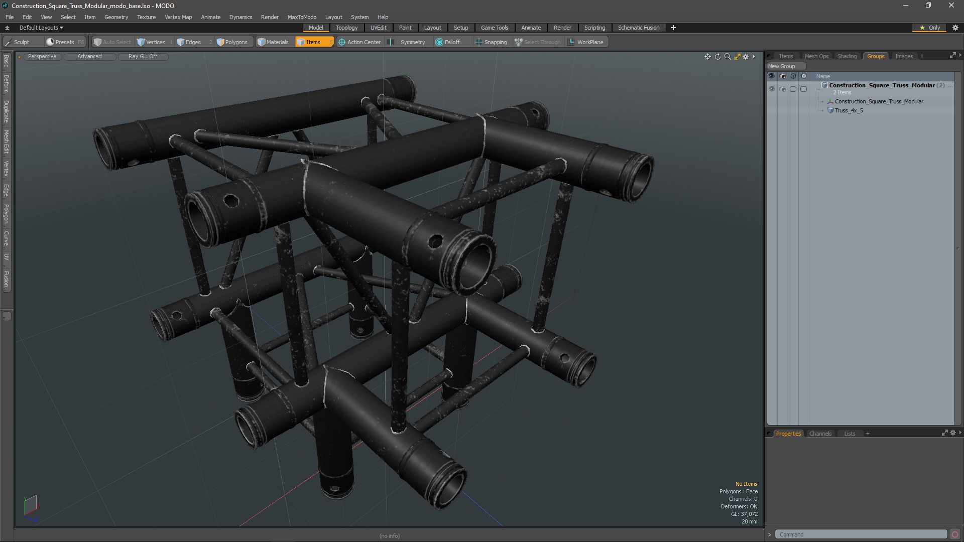 3D Construction Square Truss Modular model