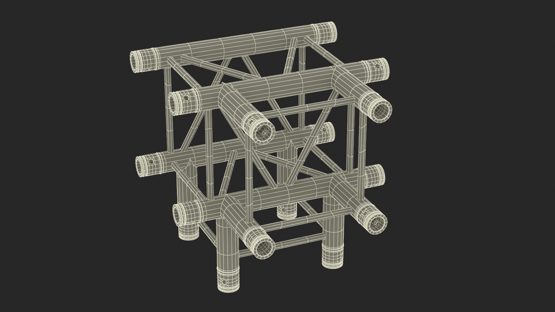 3D Construction Square Truss Modular model