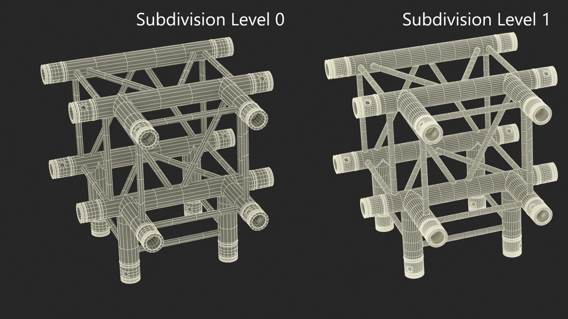 3D Construction Square Truss Modular model