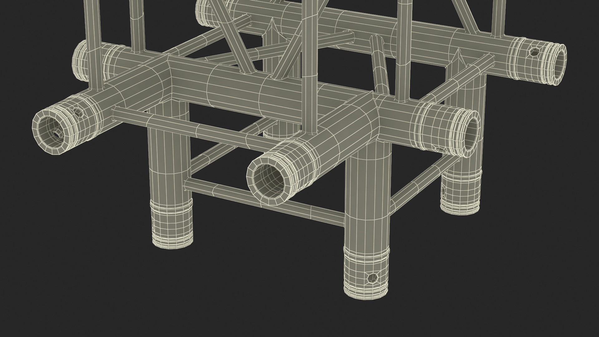3D Construction Square Truss Modular model