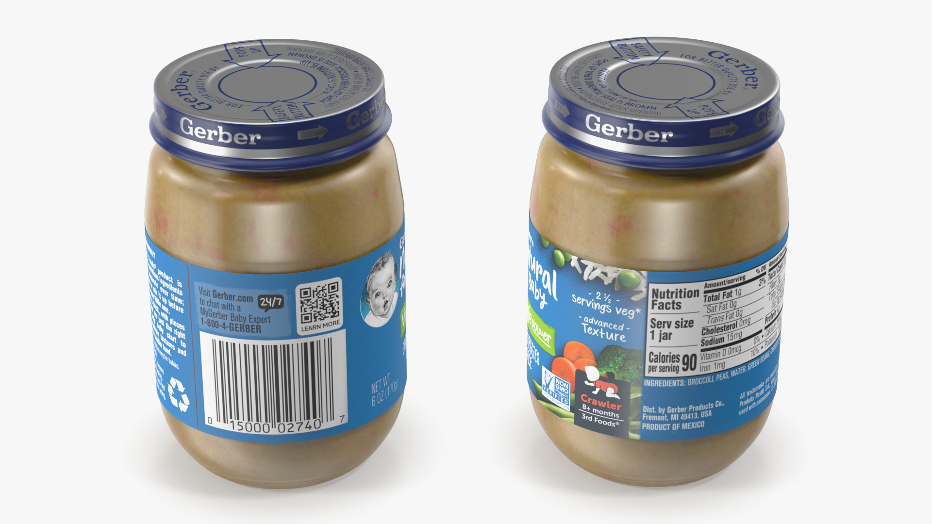 3D model Gerber Garden Veggies Jar 170g