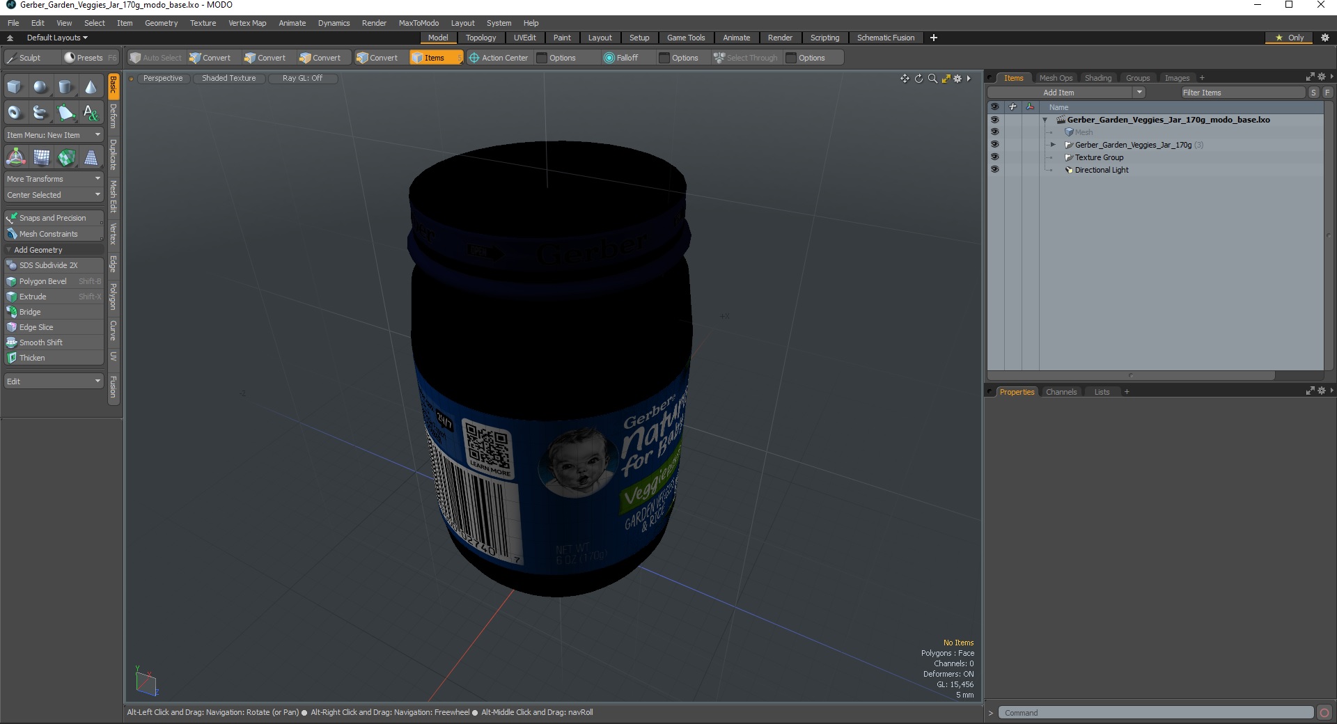 3D model Gerber Garden Veggies Jar 170g