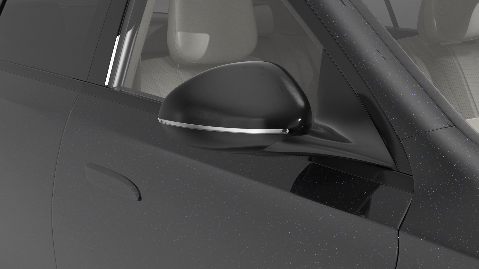 3D Mercedes E-Class 2023 Black Rigged for Maya model