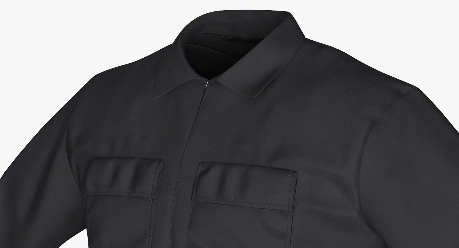 Long Sleeve Coveralls Uniform 3D model