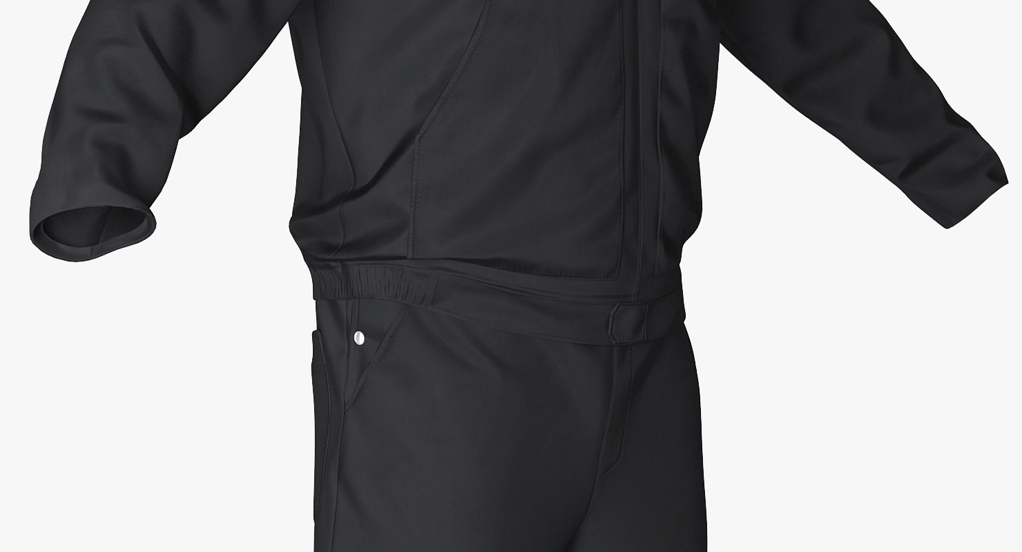 Long Sleeve Coveralls Uniform 3D model