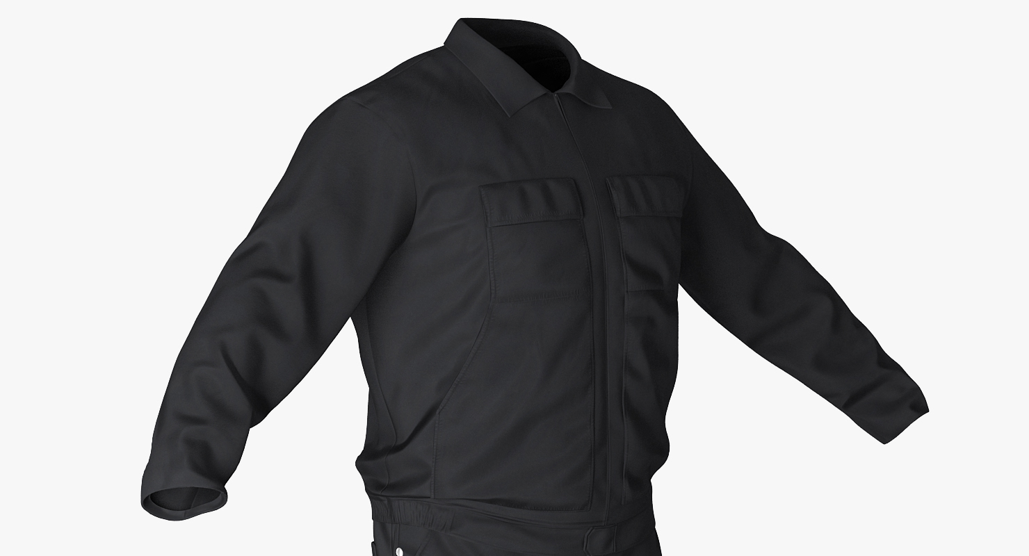 Long Sleeve Coveralls Uniform 3D model