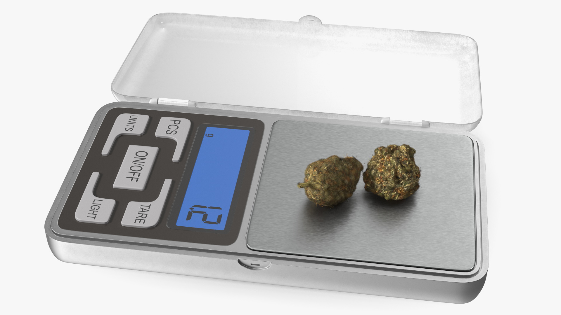 Pocket Digital Scale with Cannabis Buds Fur, view 3