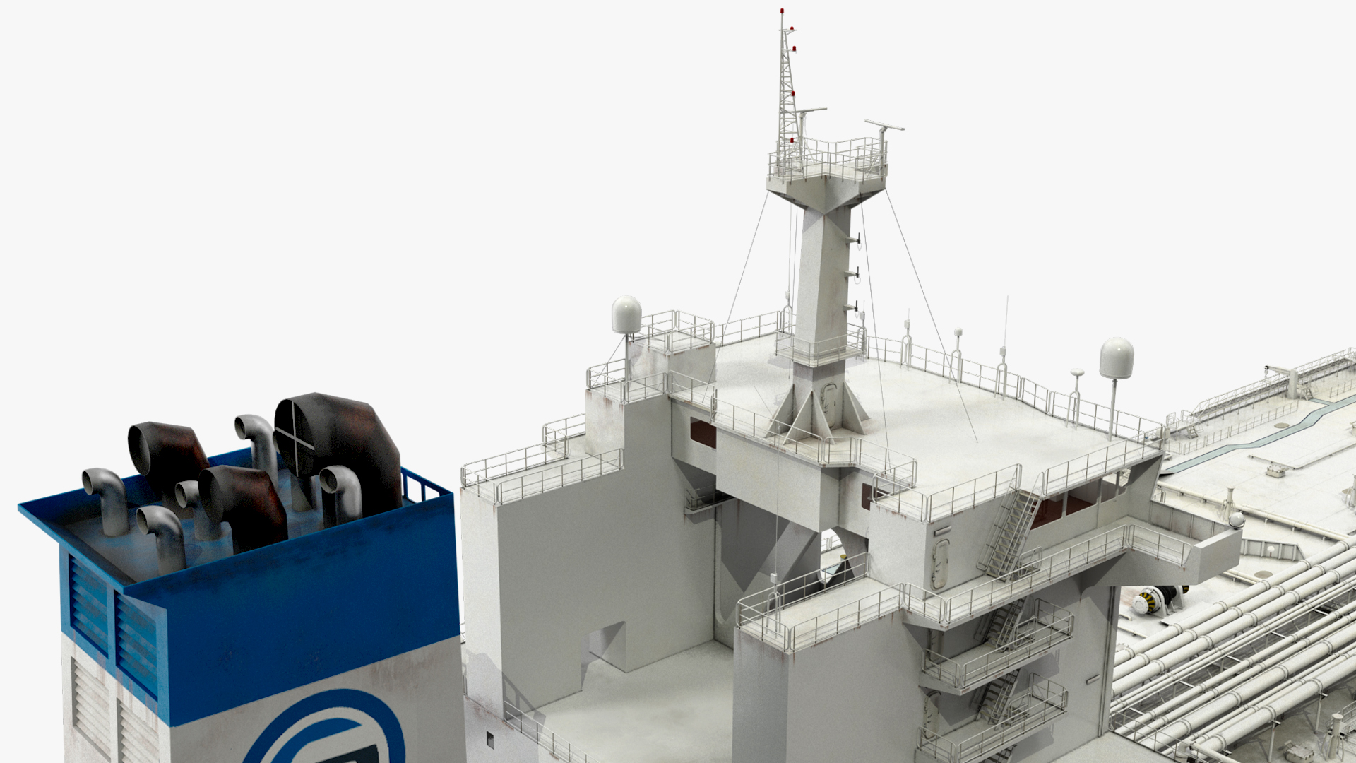 3D TI Europe Class Supertanker with Helicopter model