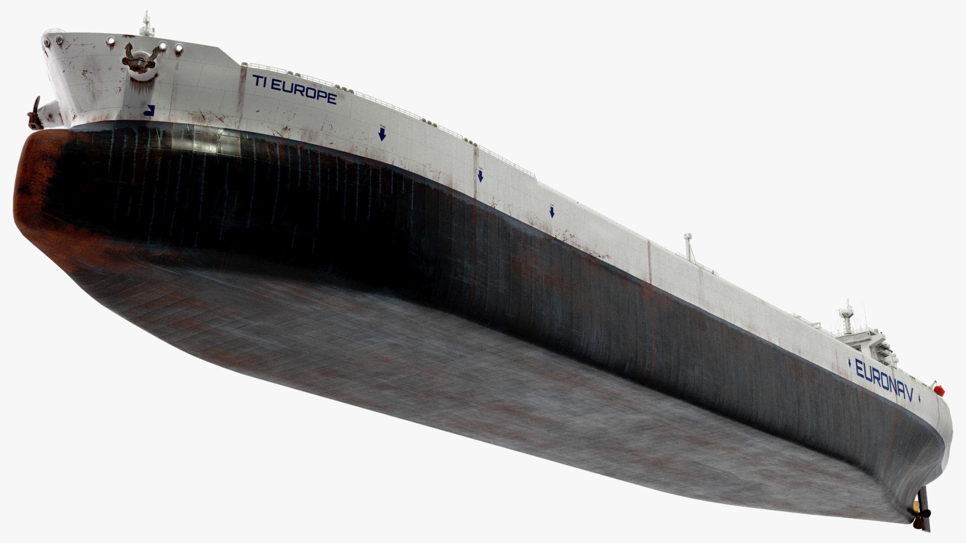 3D TI Europe Class Supertanker with Helicopter model