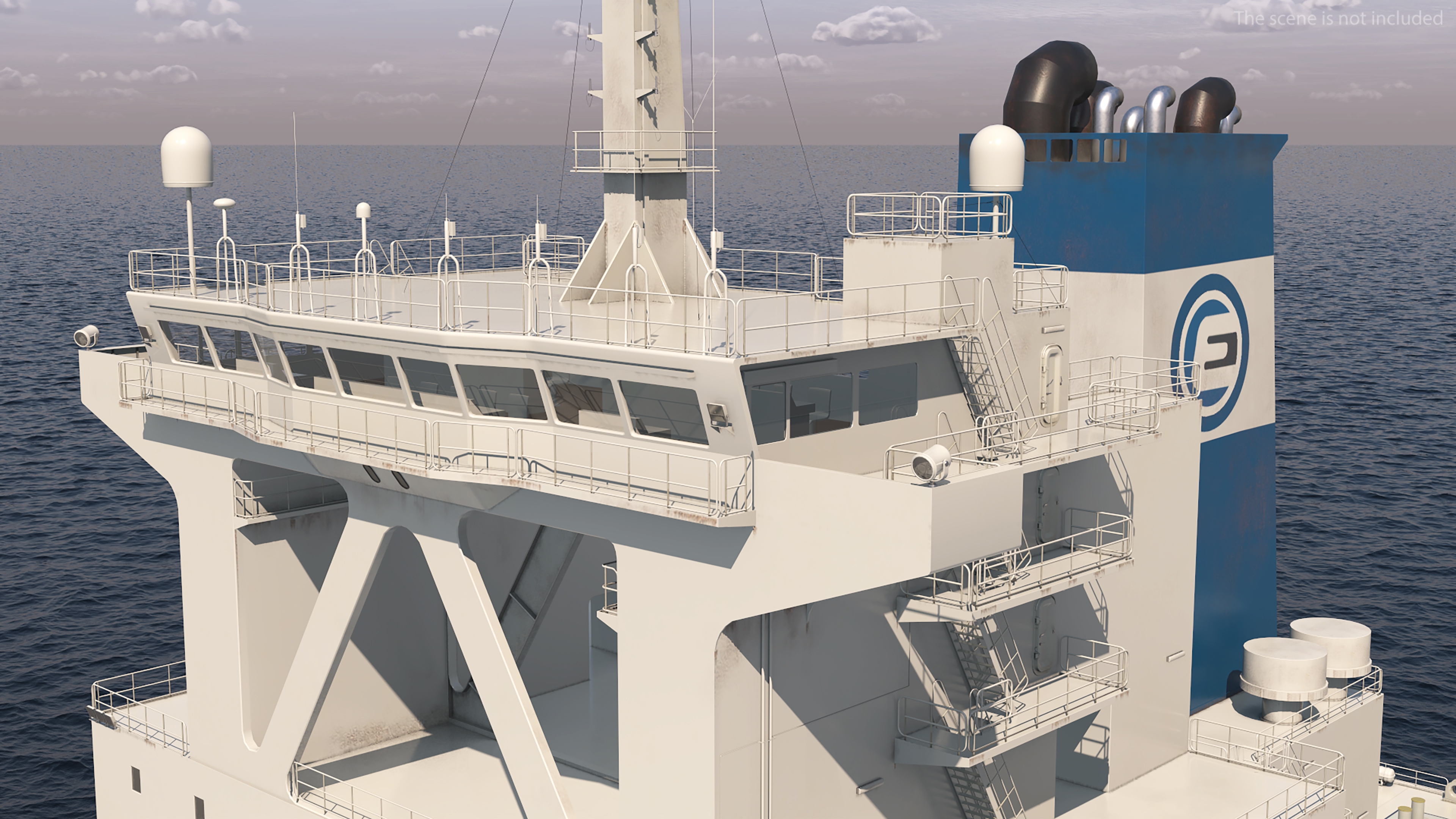 3D TI Europe Class Supertanker with Helicopter model