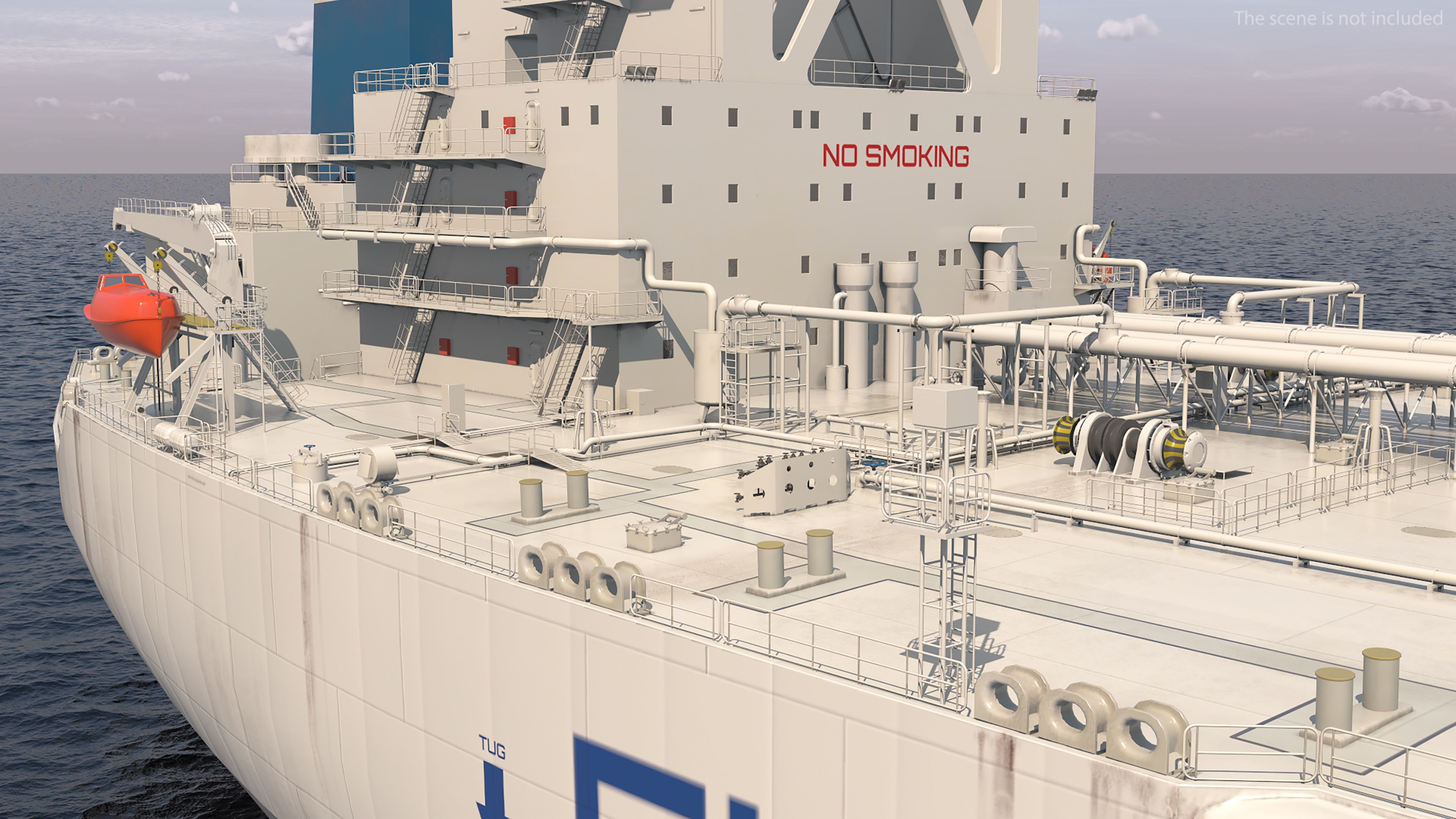 3D TI Europe Class Supertanker with Helicopter model