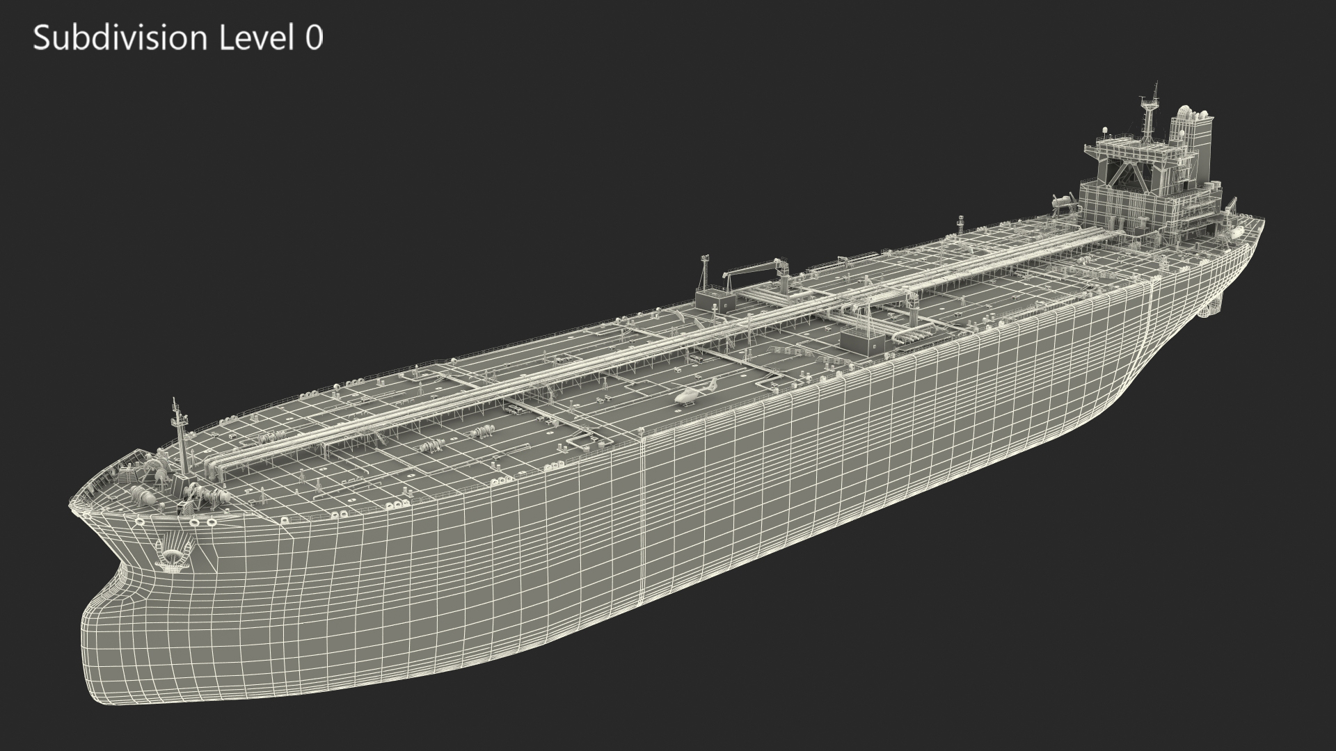 3D TI Europe Class Supertanker with Helicopter model