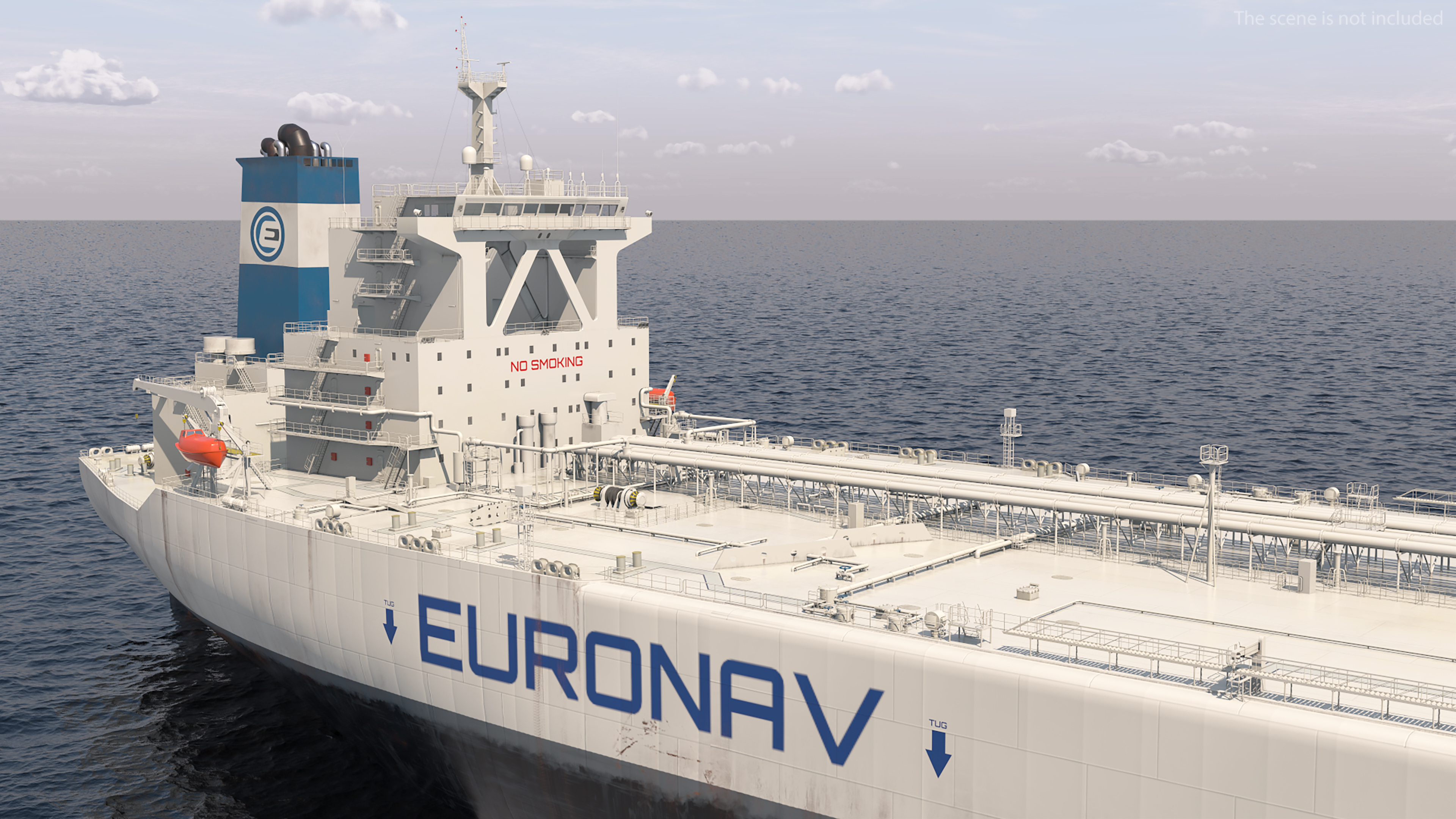 3D TI Europe Class Supertanker with Helicopter model