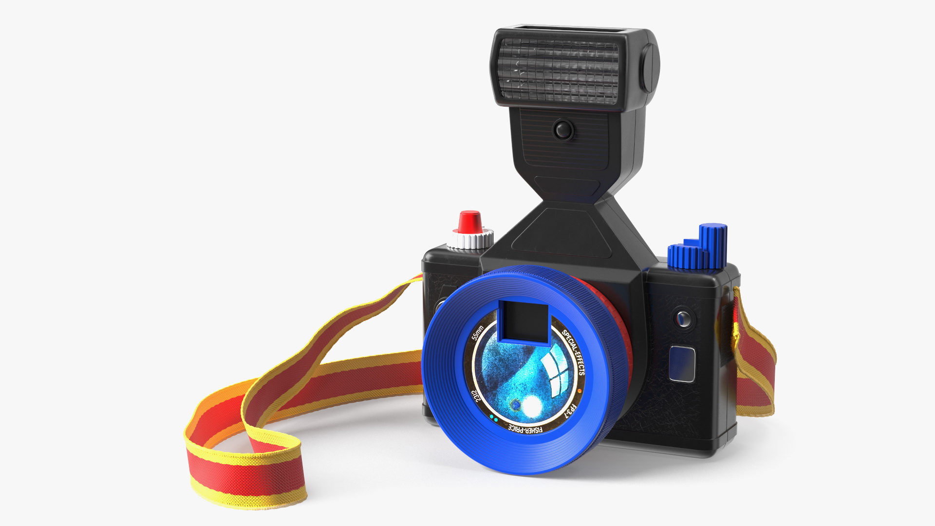 3D Vintage Toy Camera with Flash Fur model