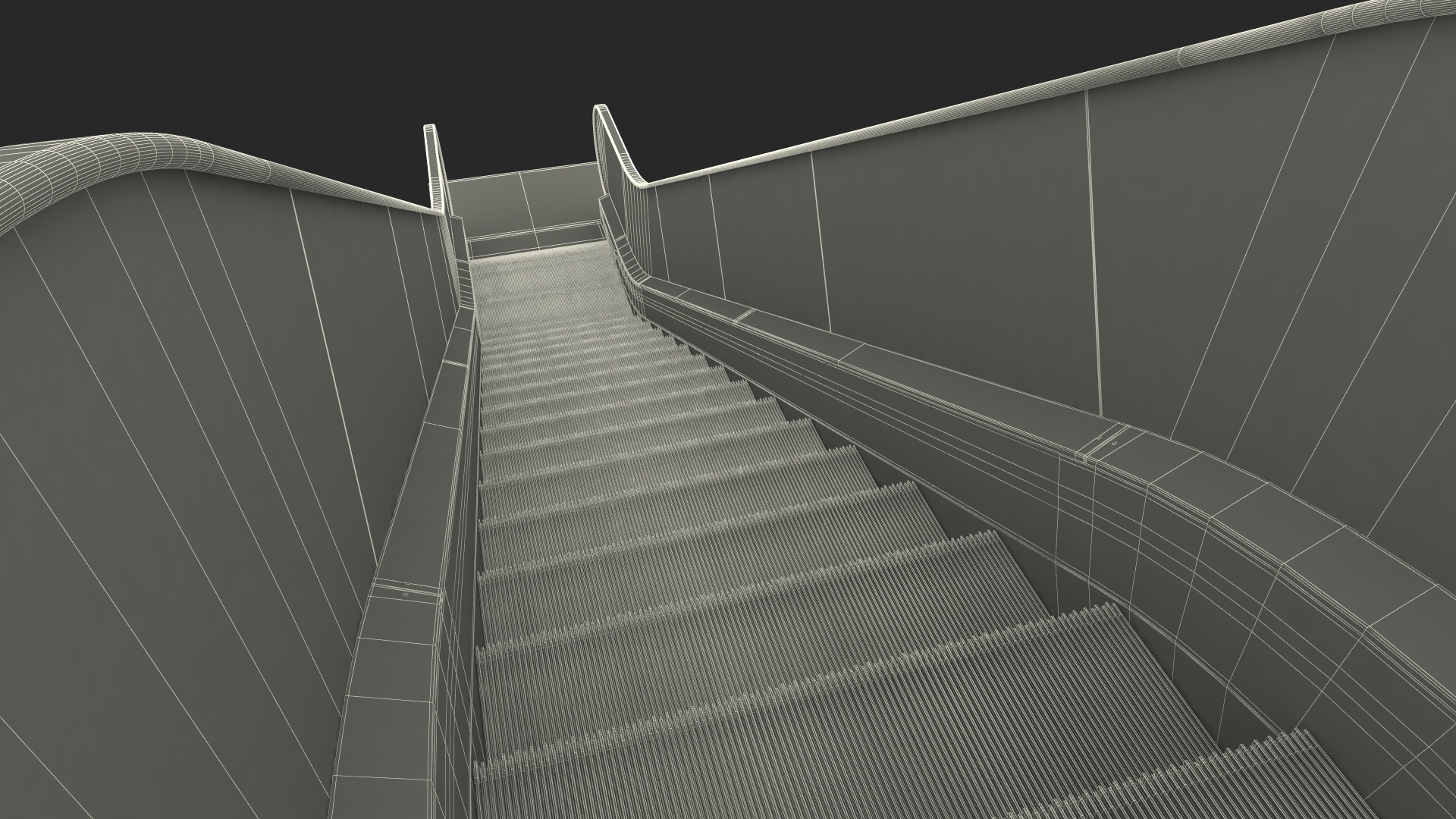 3D model Commercial Escalator