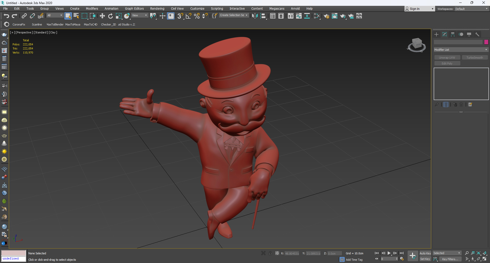 Mr Monopoly Character Welcome Pose for 3D Print 3D