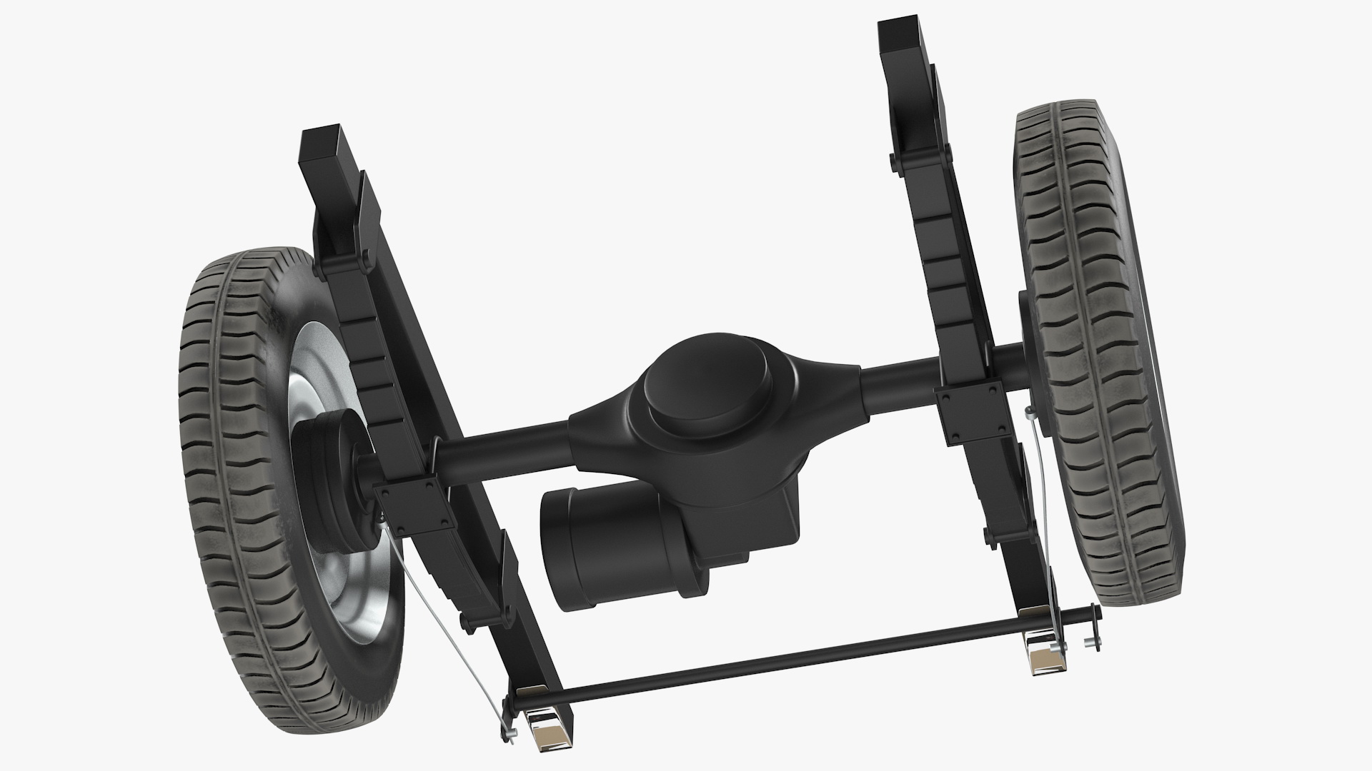 Tricycle Rear Axle with DC Motor 3D